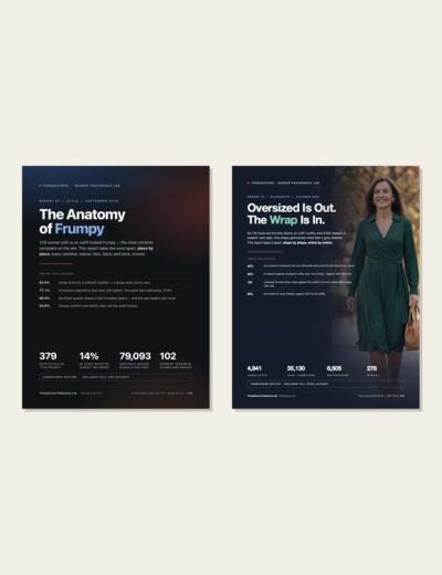 Covers of the two Statwren fashion and style reports