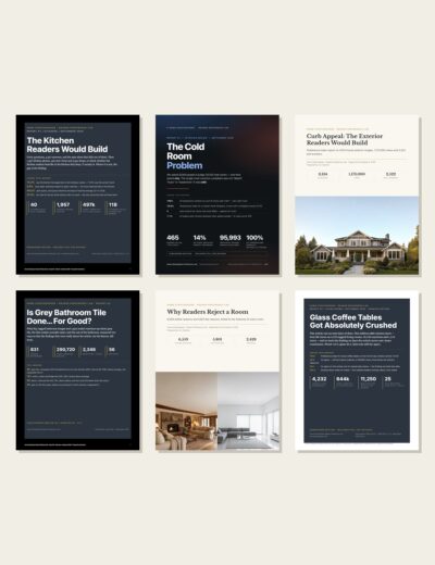 Covers of the six Statwren home and interiors reports